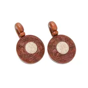 Saba Wood and Crushed Marble Dragon Mirror Hanger- Price Per 1