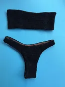 Acacia: Oslo Shirred Bikini Bottom - Black