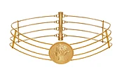 18K Gold Medallion multi chain choker