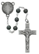 7mm Hematite St Bened Rosary