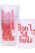 Don't Tell Santa Party Cups-Frosted/Red/White