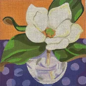 BW419DK-13 FLOWERS IN A VASE MAGNOLIA by Blue Waters Needlepoint