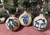 Christmas Ball Ornaments – Cozy Winter (3 pieces)
