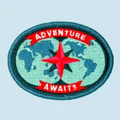 Adventure Awaits Embroidered Iron-On Patch