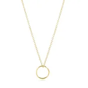 16" NECKLACE GOLD - HALO GOLD CHARM