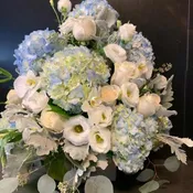 Blue Hydranges and Roses and Everything Nice