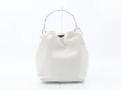 Early 2000s Christian Dior White Leather Lucite Handle Malice Bag