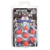7-Set Advanced Dice & Crayon Set: Red