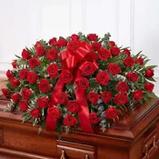 Red Rose Half Casket