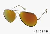 4640BCM - Wholesale Metal Tear Drop Aviator Mirror Sunglasses