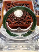 Real Hetian Jade Bangle  (Size: 57mmX5X5) #7041619