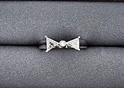 0.64 ct Modern Bow Tie Diamond Ring – 14k White Gold — Hakimi Gem