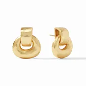 Julie Vos Avalon Demi Doorknocker Earring Gold