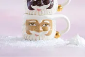 Brown Papa Noel Mug White Handle
