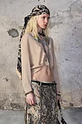 3/4 Sleeve Twisted Front Cardigan - Light Khaki