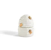 Porcelain Honey Bee Skep Stacking Salt & Pepper Shakers