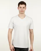 Luxury V Neck Tee - White