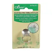 Adjustable Ring Thimble with Metal Plate-Clover - 611