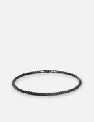 2mm Venetian Chain Bracelet II, Oxidized Silver