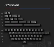 80Retros Game 1989 Black Translucent Keycap Set