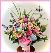 BUTTERFLY GARDEN PEDESTAL ARRANGEMENT