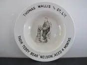Bowl Plate Advertising Advertisement Bear Thomas Wallis and Co. Edwardian Victorian 1902 1900s