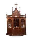 Gothic Confessional Bar Back/Wine Rack