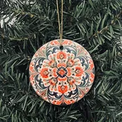 Ceramic Ornament, Vintage Folk Art