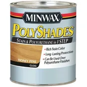 1 Quart Honey Pine Polyshades Gloss One Step Wood Stain and Polyurethane