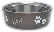 Loving Pets Bella Bowl - Stainless Steel Dog Bowl Espresso