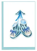 Blue Booties Quilling Card