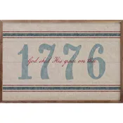 1776 God Shed His Grace Americana Printed and Framed Wall Sign