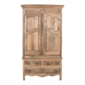 18th Century French Period Louis XV Bleached Walnut Deux Corps Lyonnaise Pantalonnier