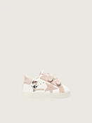 Baby School aus Nappa mit rosa Raulederstern und Maskottchen-Print