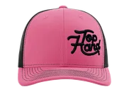 Offset Script Hat Pink Black Mesh