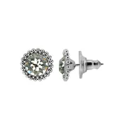 April 6mm Beaded Edge Stud Earrings
