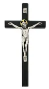 10 In Black Painted Crucifix - Made in USA