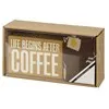 . Life Begins After Coffee Sign and Sock Box Set