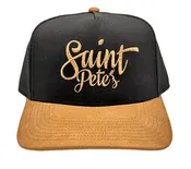 Captuer Headwear St. Peter's Cursive Logo Embroidered Hat Suede Bill/Black