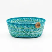 Handmade Quilted Fabric Storage Basket