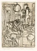 Two nude figures in room / Circa 1960s
