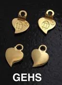 Aanraku®  Gold-plated Heart Earring bails