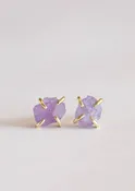 JaxKelly - Amethyst Gemstone Prong Earrings