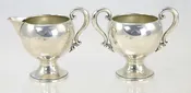 Antique Redlich &amp; Co 175 Grams Sterling Scroll Handles Sugar Creamer Set #1366
