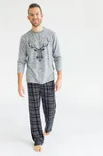 Men's Weekend Fleece Set in Gray Deer