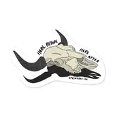 BISON SKULL STICKER