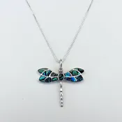 Abalone Dragonfly Necklace