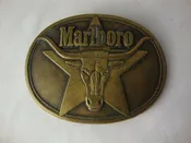 1987 Philip Morris Marlboro Steer Oval Belt Buckle