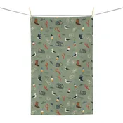 Maine Lobster & Boot Microfiber Tea Towel — Coastal Kitchen Decor