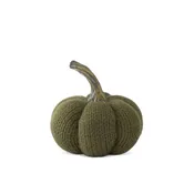 3.75 Inch Dark Green Knit Plush Pumpkin